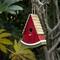 Glitzhome® 11" Hanging Wood Watermelon Garden Decorative Birdhouse